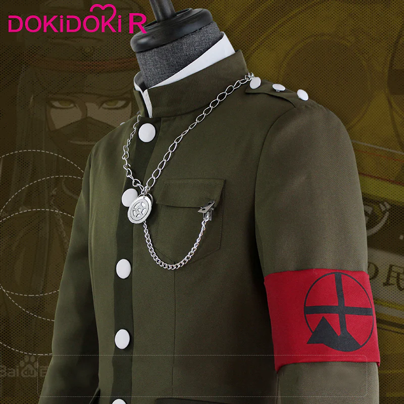 DokiDoki-R Game Cosplay Military-Style Green Costume Men Halloween - Image 2