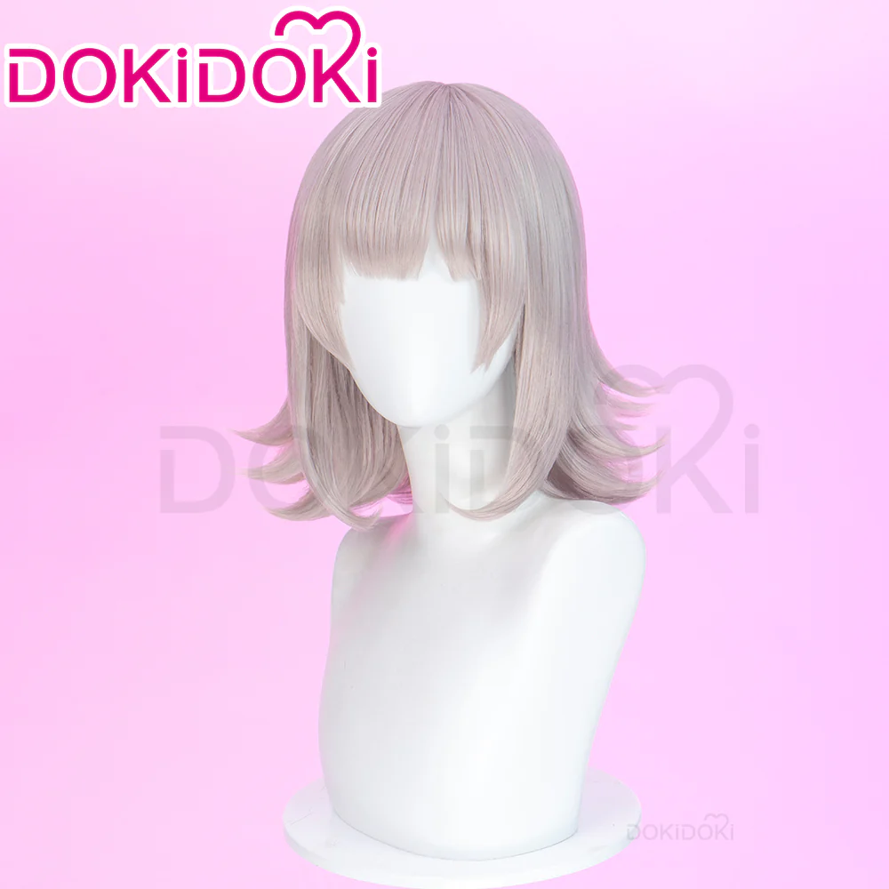 【Ready For Ship】DokiDoki Game Cosplay Wig Short Straight Pink Hair - Image 3