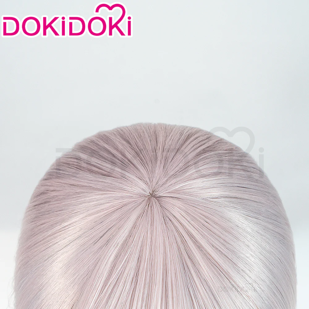 【Ready For Ship】DokiDoki Game Cosplay Wig Short Straight Pink Hair - Image 4
