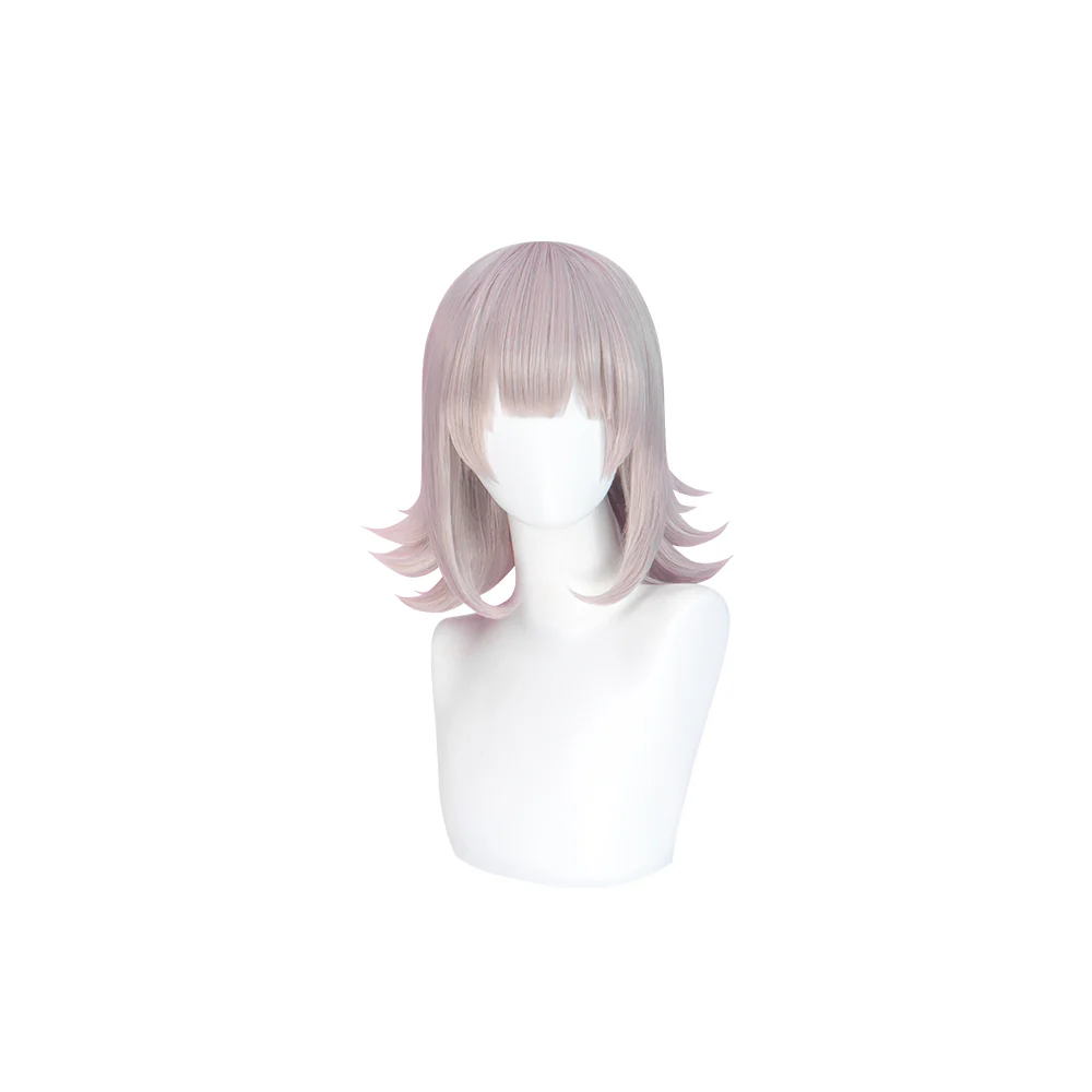 【Ready For Ship】DokiDoki Game Cosplay Wig Short Straight Pink Hair - Image 5