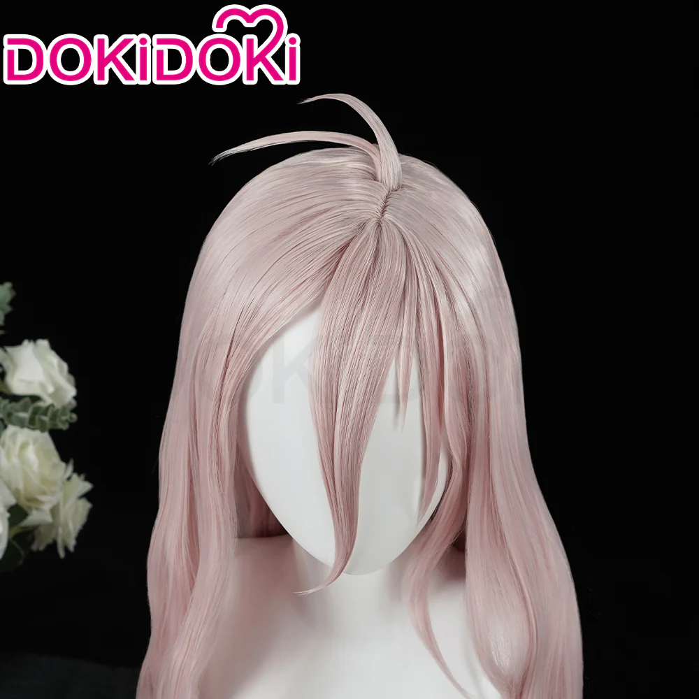 【Ready For Ship】DokiDoki Game Cosplay Wig Long Straight Pink Hair - Image 4