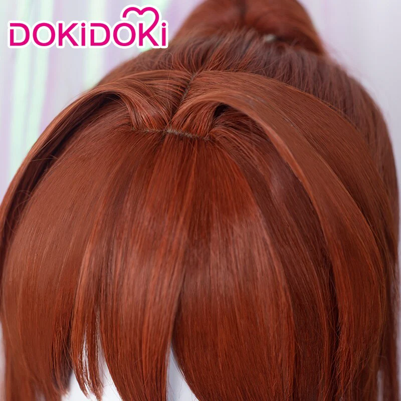 【Ready For Ship】DokiDoki GAME Dokidoki Literature Club Cosplay Monika Cosplay Wig Long Orange  DDLC - Image 5