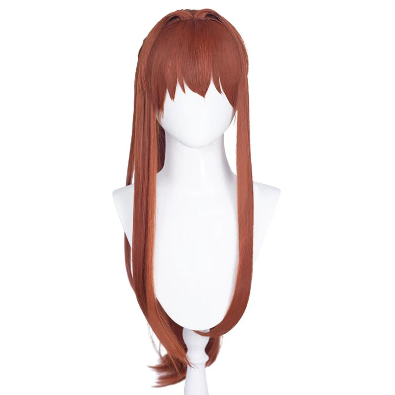 【Ready For Ship】DokiDoki GAME Dokidoki Literature Club Cosplay Monika Cosplay Wig Long Orange  DDLC - Image 6