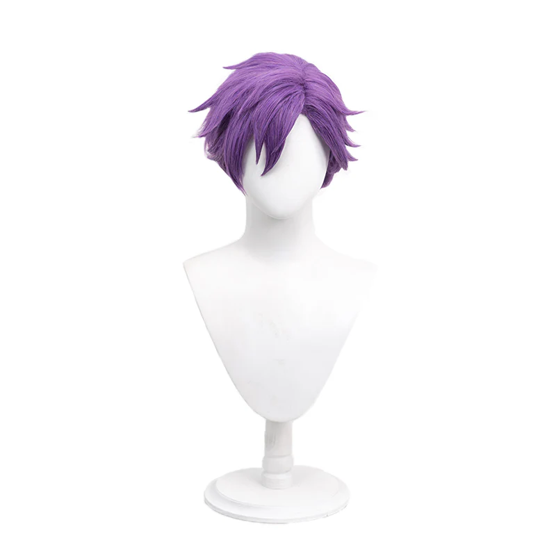 【Ready For Ship】DokiDoki Game Ensemble Stars Cosplay Otogari Adonis Cosplay Wig ES Short Purple - Image 5