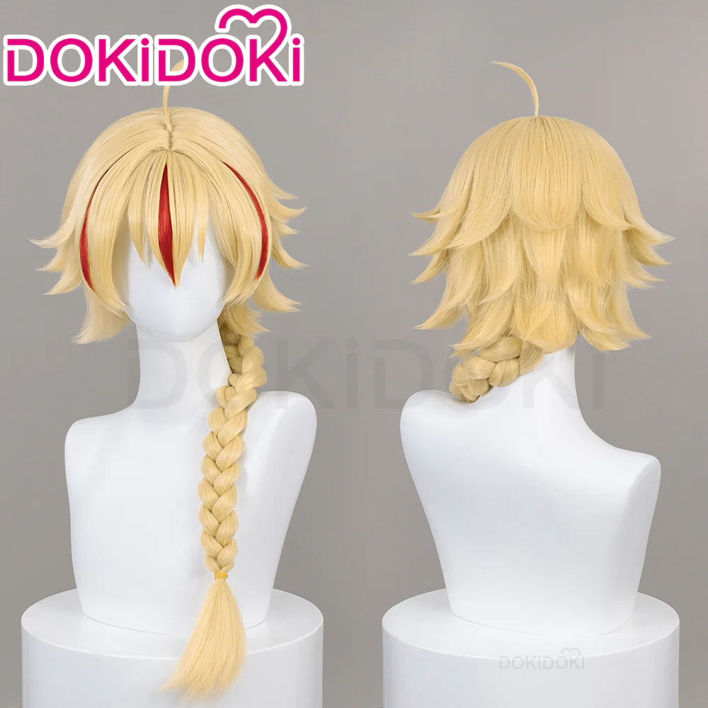DokiDoki Game Fate / Grand Order Cosplay Richard I the Lionheart Wig Long Straight Yellow Hair FGO
