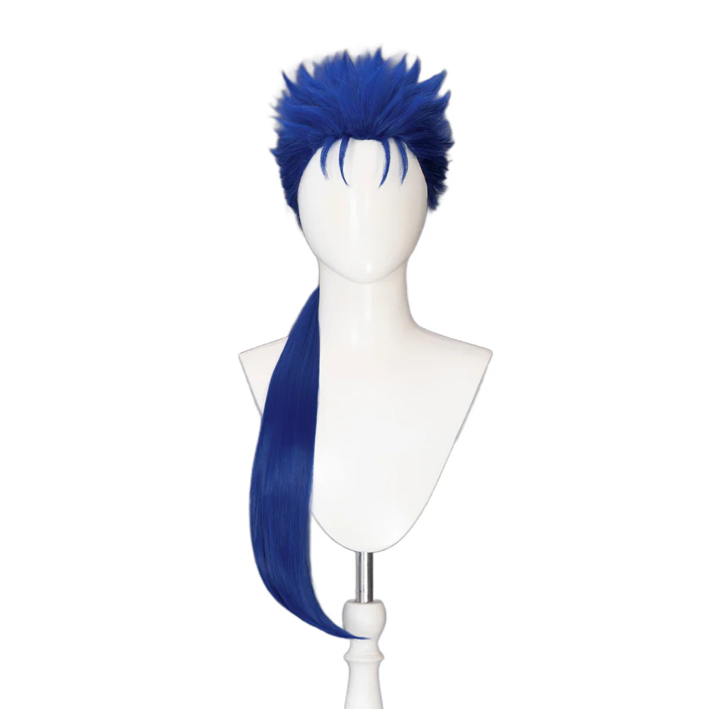 【Ready For Ship】DokiDoki Game Fate/stay night Cosplay Cú Chulainn Wig Long Blue Straight Hair FGO Lancer - Image 5