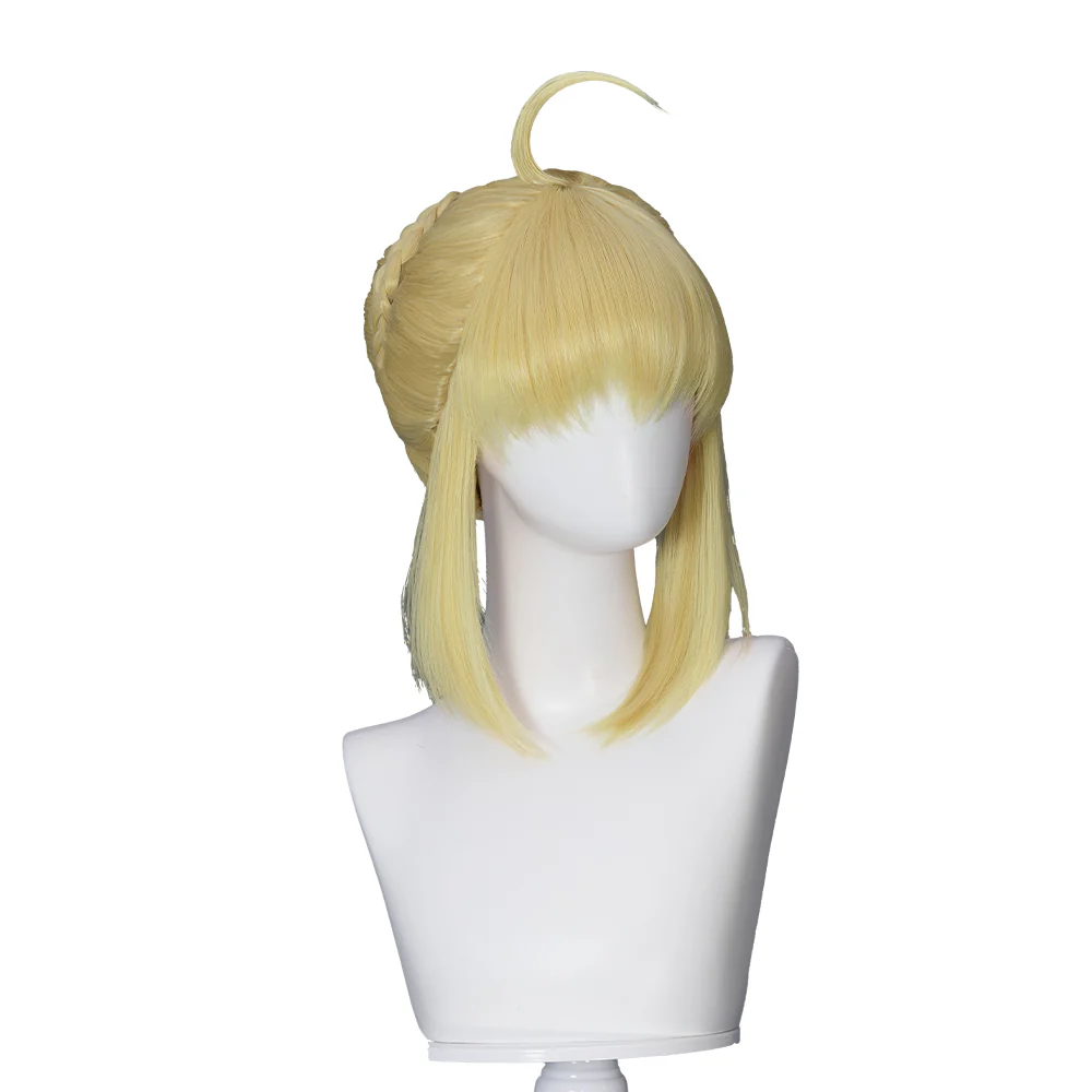 【Ready For Ship】DokiDoki Game Fate/Stay night Cosplay Saber Artoria Pendragon Wig Long Yellow Hair - Image 5