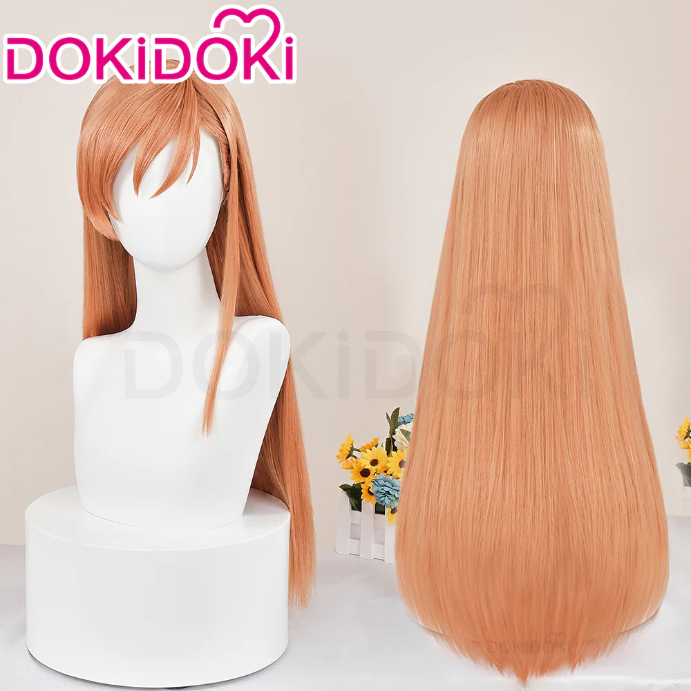 【Ready For Ship】DokiDoki Game Cosplay Ryyne Waaters Wig Long Straight Orange Hair