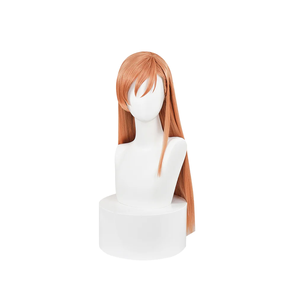 【Ready For Ship】DokiDoki Game Cosplay Ryyne Waaters Wig Long Straight Orange Hair - Image 2