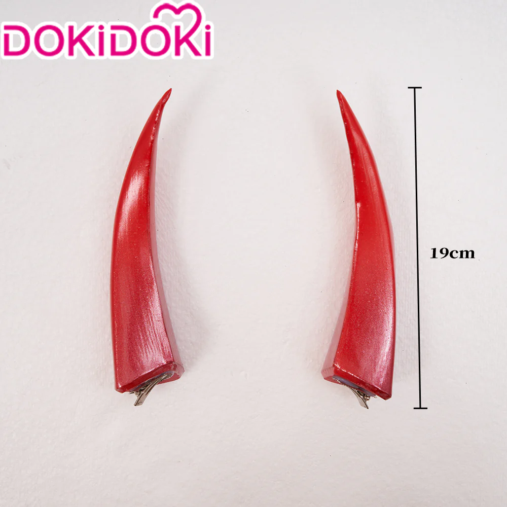 【Ready For Ship】DokiDoki Game Genshin Impact Arataki Itto Cosplay Wig Men Long Silver Red / Horns - Image 6