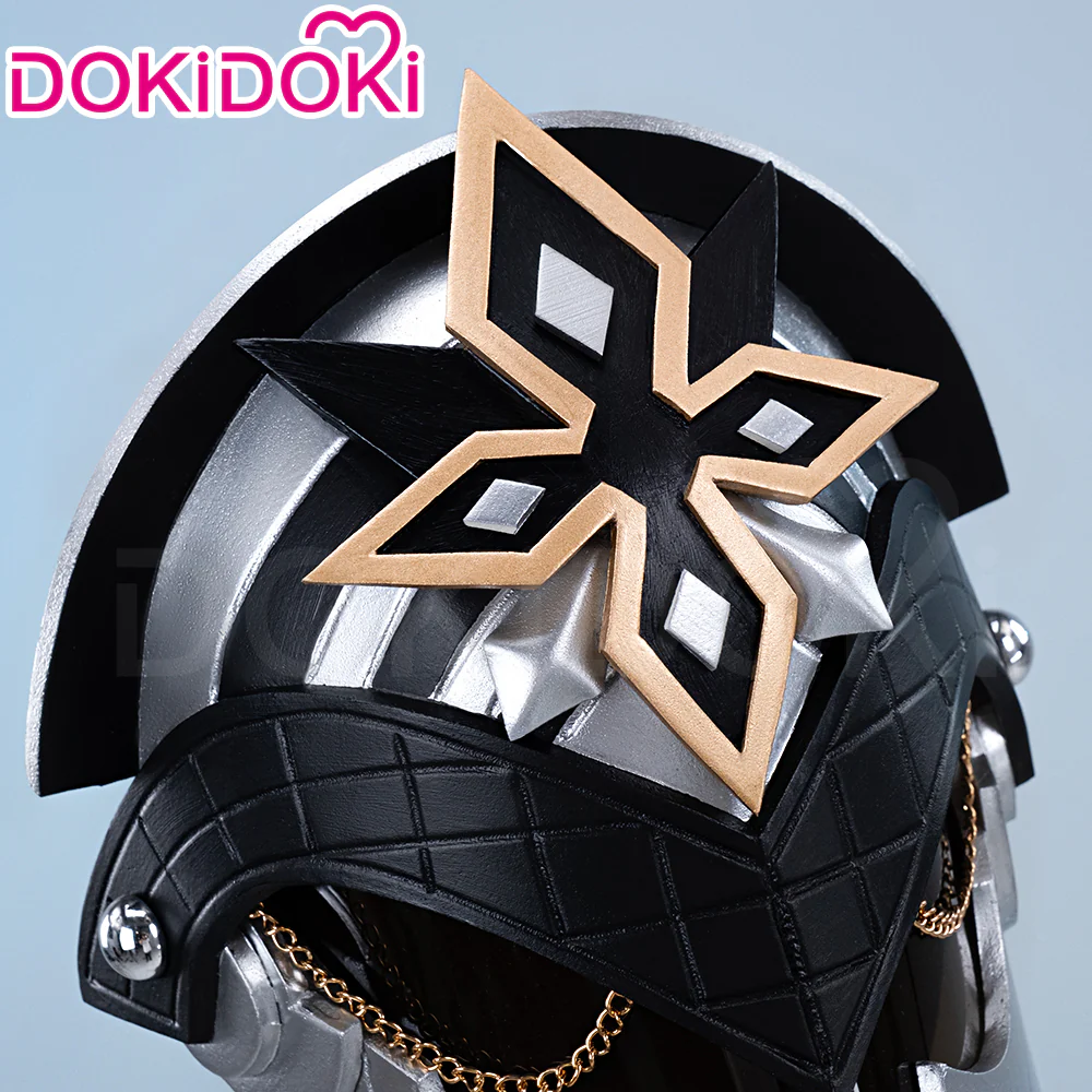 【Ver 1 Ready For Ship】DokiDoki Game Genshin Impact Capitano Cosplay Wig / Mask Long Straight Red Hair Natlan The Captain - Image 12