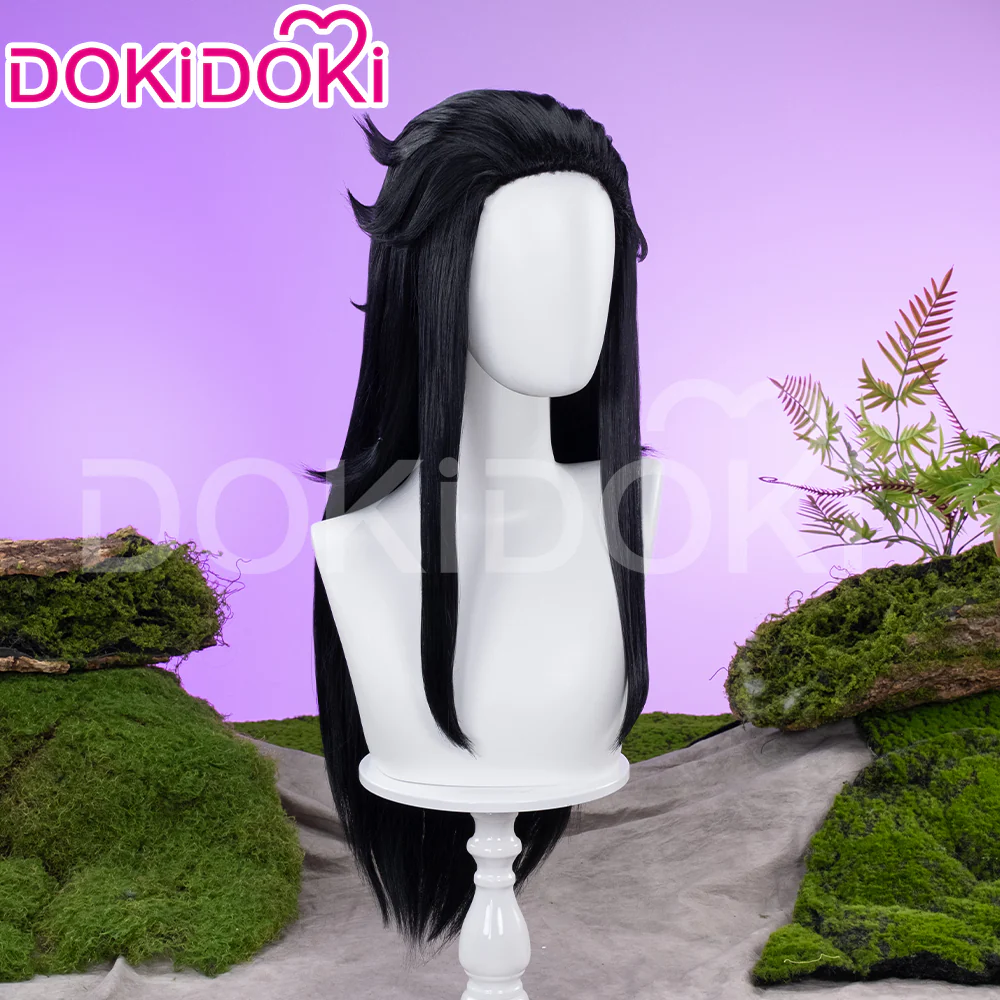 【Ver 1 Ready For Ship】DokiDoki Game Genshin Impact Capitano Cosplay Wig / Mask Long Straight Red Hair Natlan The Captain - Image 4