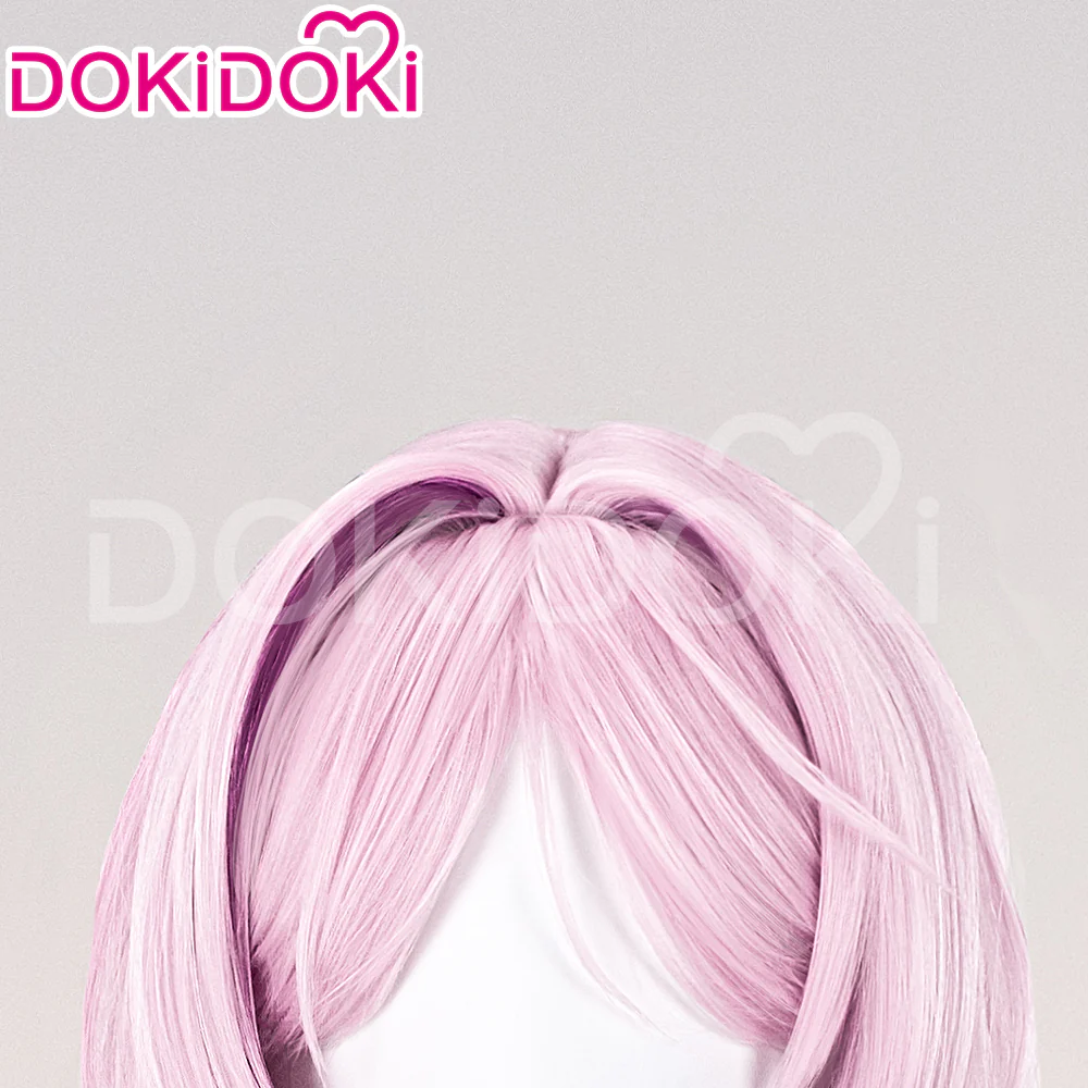 【Ready For Ship】DokiDoki Game Genshin Impact Citlali Cosplay Wig Long Straight Double Braids Pink Purple Gradient Hair - Image 11