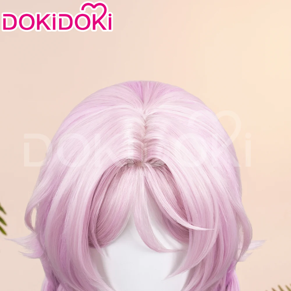 【Ready For Ship】DokiDoki Game Genshin Impact Citlali Cosplay Wig Long Straight Double Braids Pink Purple Gradient Hair - Image 6