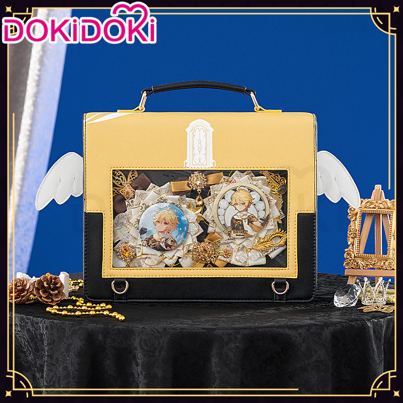 DokiDoki Game Genshin Impact Cosplay Aether Itabag Bag Doujin Ita Bag / Badge Holder - Image 2