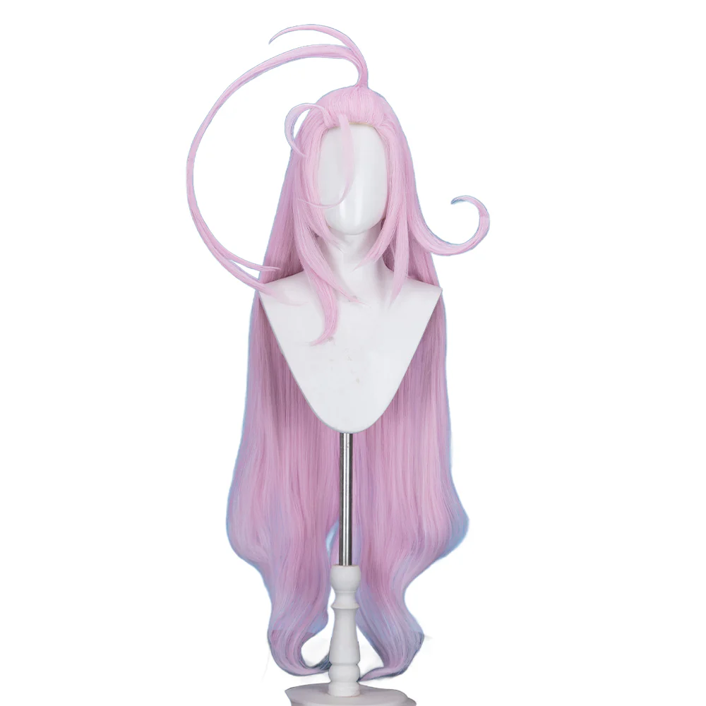 DokiDoki Game Genshin Impact Cosplay Aino Wig Long Straight Pink Hair Marionette Song of the Welkin Moon - Image 5