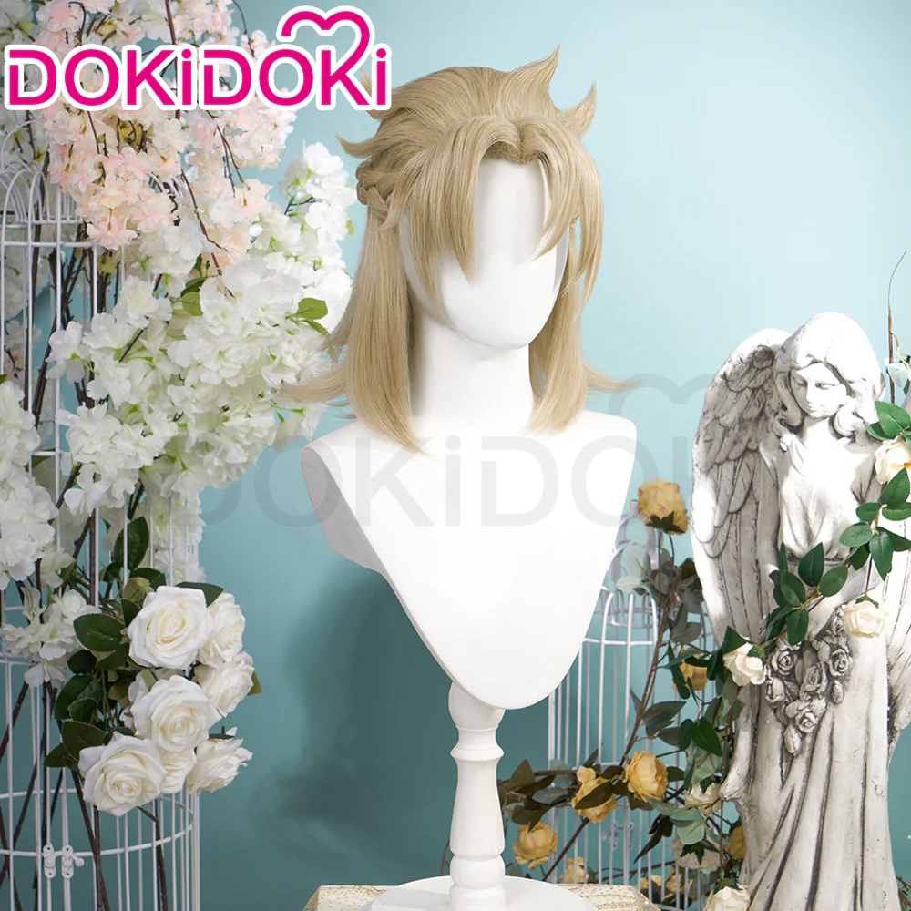 【Ready For Ship】DokiDoki Game Genshin Impact Cosplay Albedo Wig Short Straight Linen Wig Men - Image 2