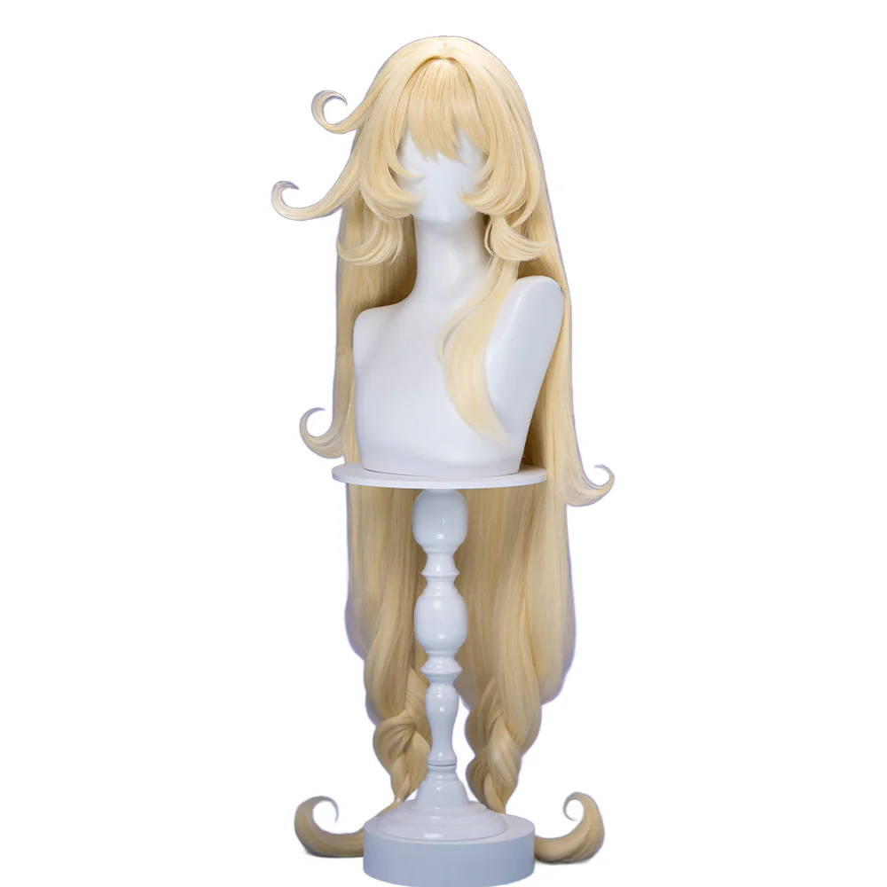 【Dye Gradient Ver Ready For Ship】DokiDoki Game Genshin Impact Cosplay Alice Wig Long Curly Blond Gradient Hair " A " Song of the Welkin Moon - Image 6