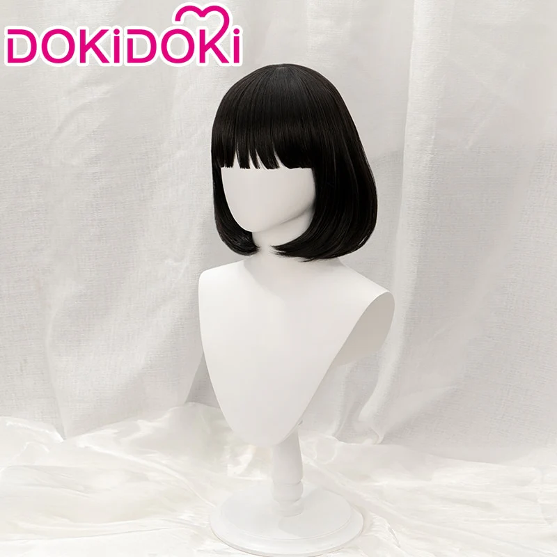 【Ready For Ship】DokiDoki Game Genshin Impact Cosplay Katheryne Wig Adventurers Association Catherine Short Black - Image 2