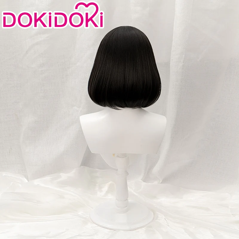 【Ready For Ship】DokiDoki Game Genshin Impact Cosplay Katheryne Wig Adventurers Association Catherine Short Black - Image 3