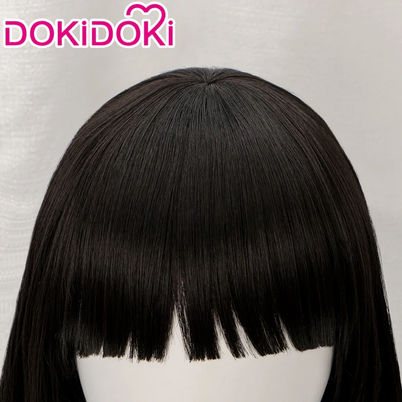 【Ready For Ship】DokiDoki Game Genshin Impact Cosplay Katheryne Wig Adventurers Association Catherine Short Black - Image 4