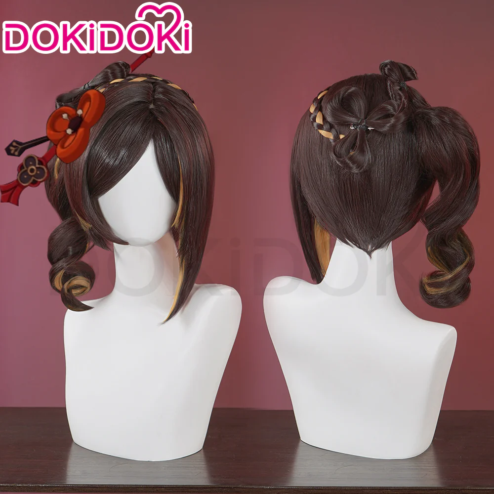 【Ready For Ship】DokiDoki Game Genshin Impact Cosplay Chiori Wig Short Curly Hair / Headpieces - Image 2