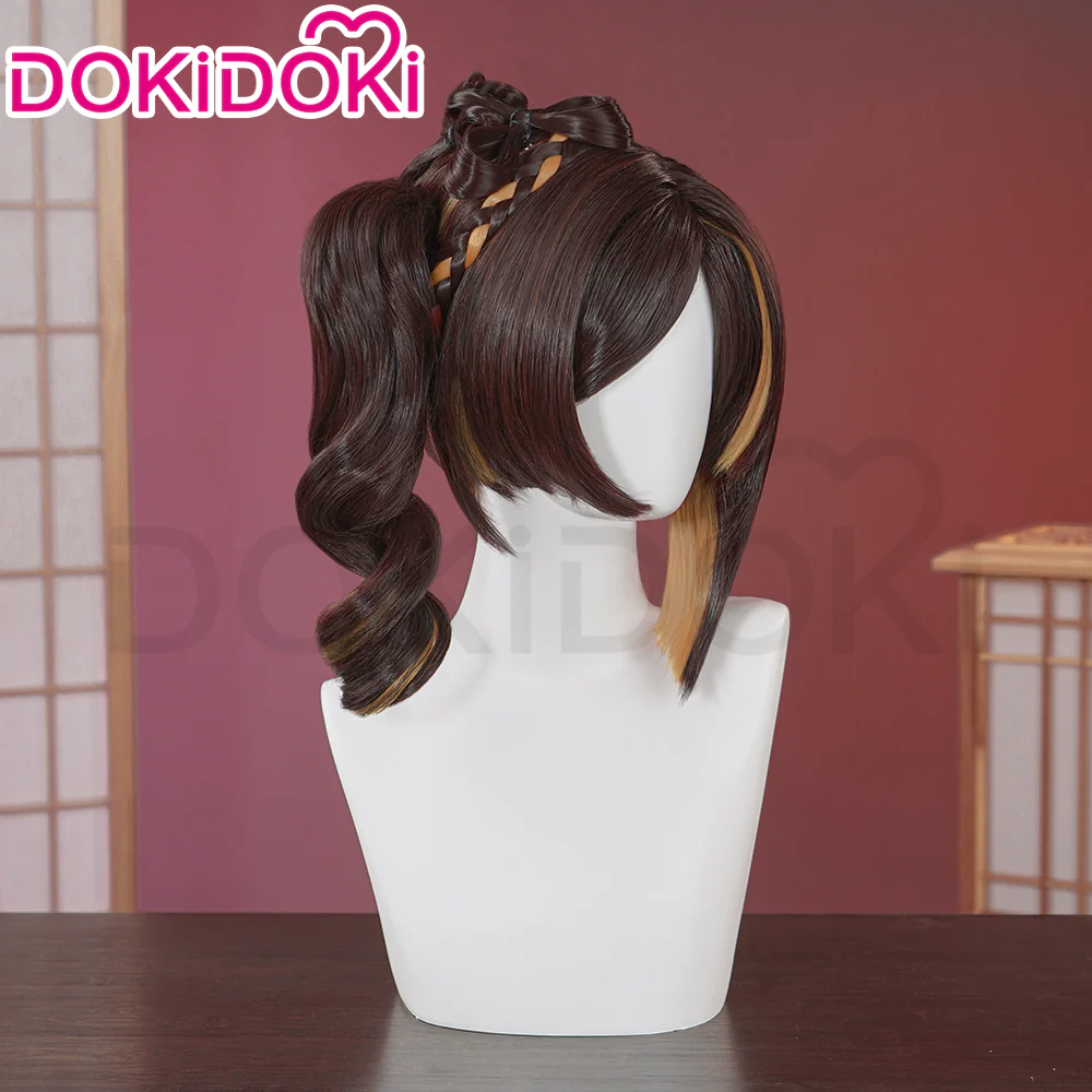 【Ready For Ship】DokiDoki Game Genshin Impact Cosplay Chiori Wig Short Curly Hair / Headpieces - Image 4