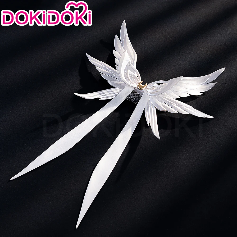 DokiDoki Game Genshin Impact Cosplay Columbina Prop White Headwear Song of the Welkin Moon - Image 2