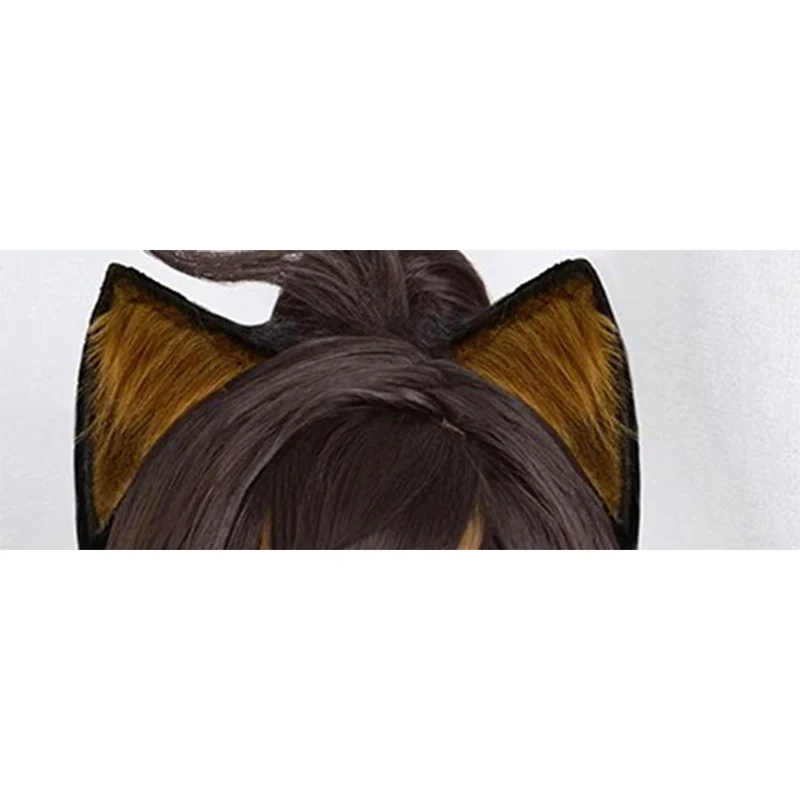 【Ready For Ship】DokiDoki Game Genshin Impact Cosplay Dehya Cosplay Wig / Ear Clip / Ear Sumeru Long Brown - Image 6