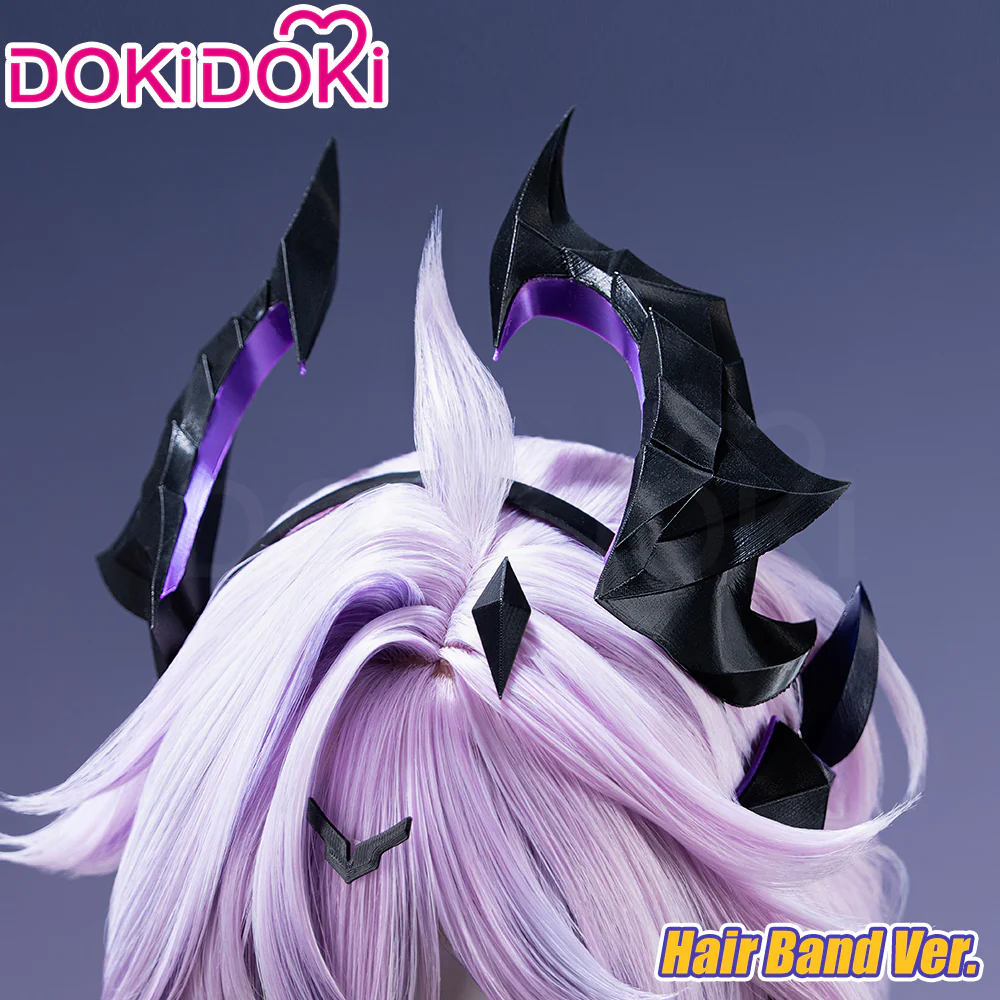【Ready For Ship】DokiDoki Game Genshin Impact Cosplay Durin Purple Wig Song of the Welkin Moon / Head Accessory - Image 13