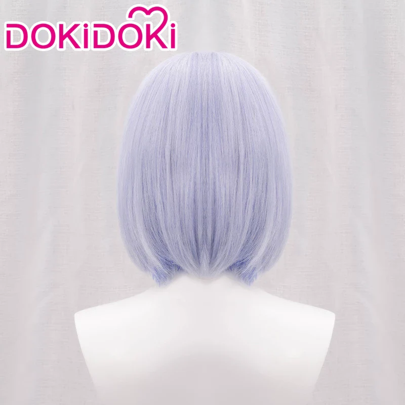【Last Batch】DokiDoki Game Genshin Impact Cosplay Fatui Harbinger Cryo Cicin Mage Cosplay Wig Short Blue - Image 3