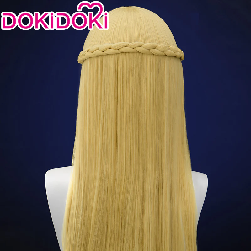 【Ready For Ship】DokiDoki Game Genshin Impact Cosplay Fischl Cosplay Wig Ein Immernachtstraum Long Blonde - Image 3