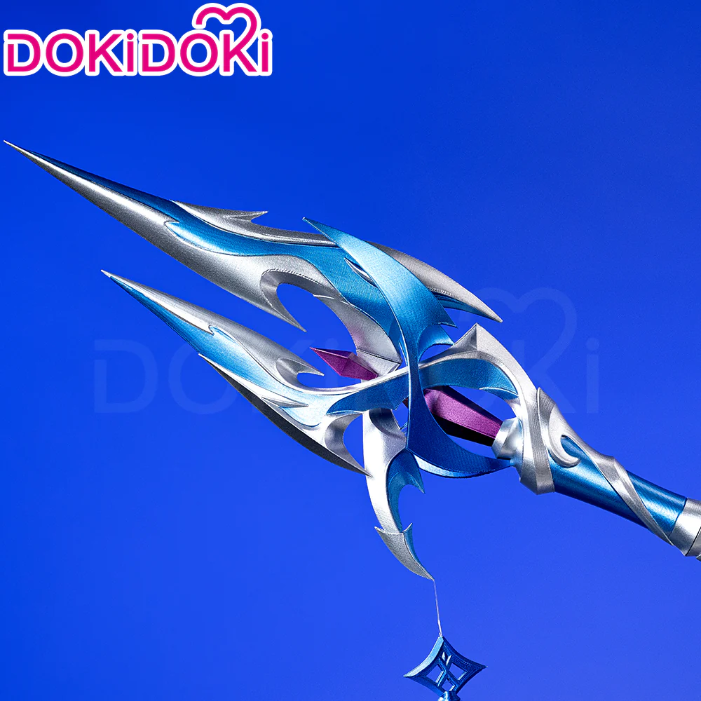 【Glowing】DokiDoki Game Genshin Impact Cosplay Flins Polearms Prop Blood­soak­ed Ruins - Image 2