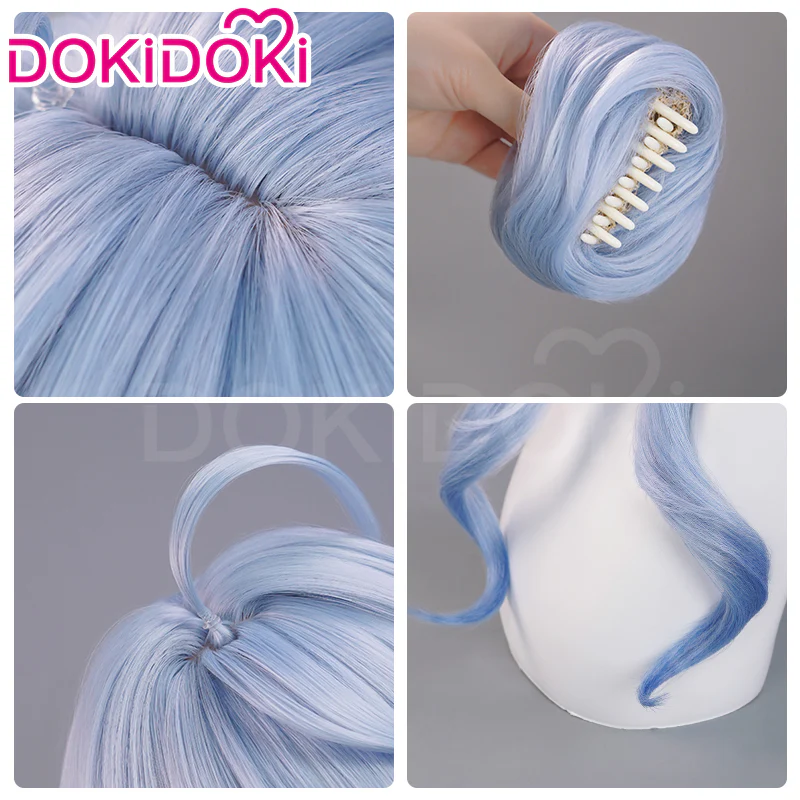【Ready For Ship】DokiDoki Game Genshin Impact Cosplay Ganyu Lantern Rite Wig Gan Yu Long Straight Hair Twilight Blossom - Image 2