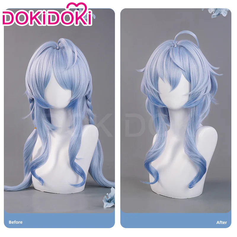 【Ready For Ship】DokiDoki Game Genshin Impact Cosplay Ganyu Lantern Rite Wig Gan Yu Long Straight Hair Twilight Blossom - Image 6