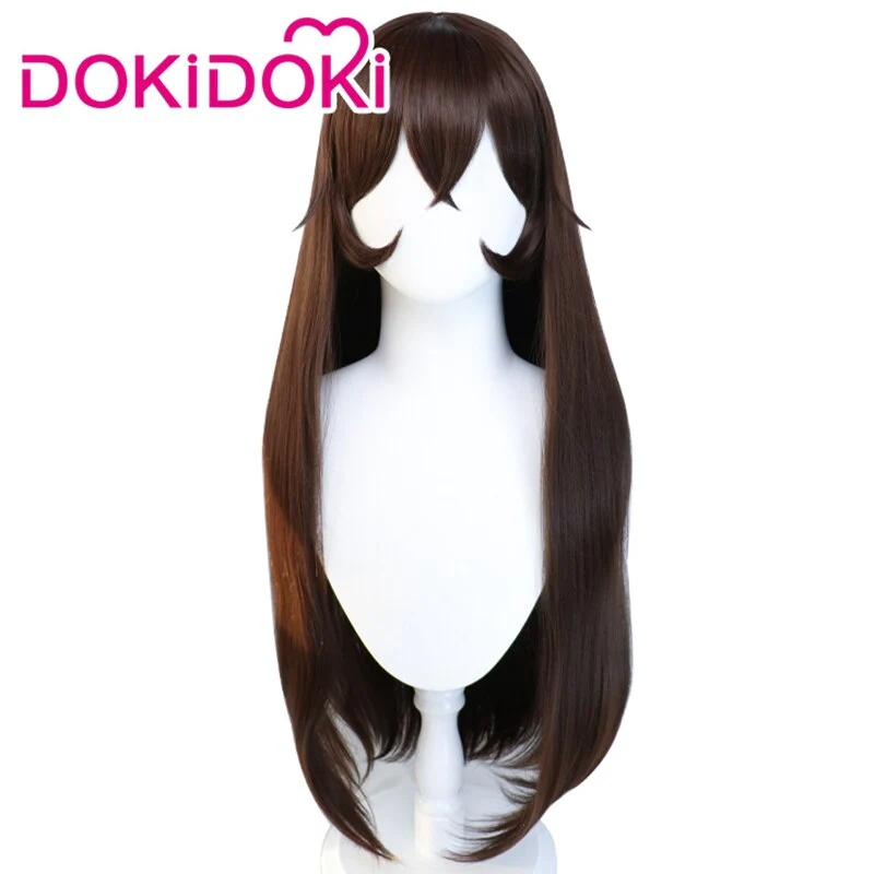 【Ready For Ship】DokiDoki Game Genshin Impact Cosplay Amber Wig Long  Straight Brown - Image 2