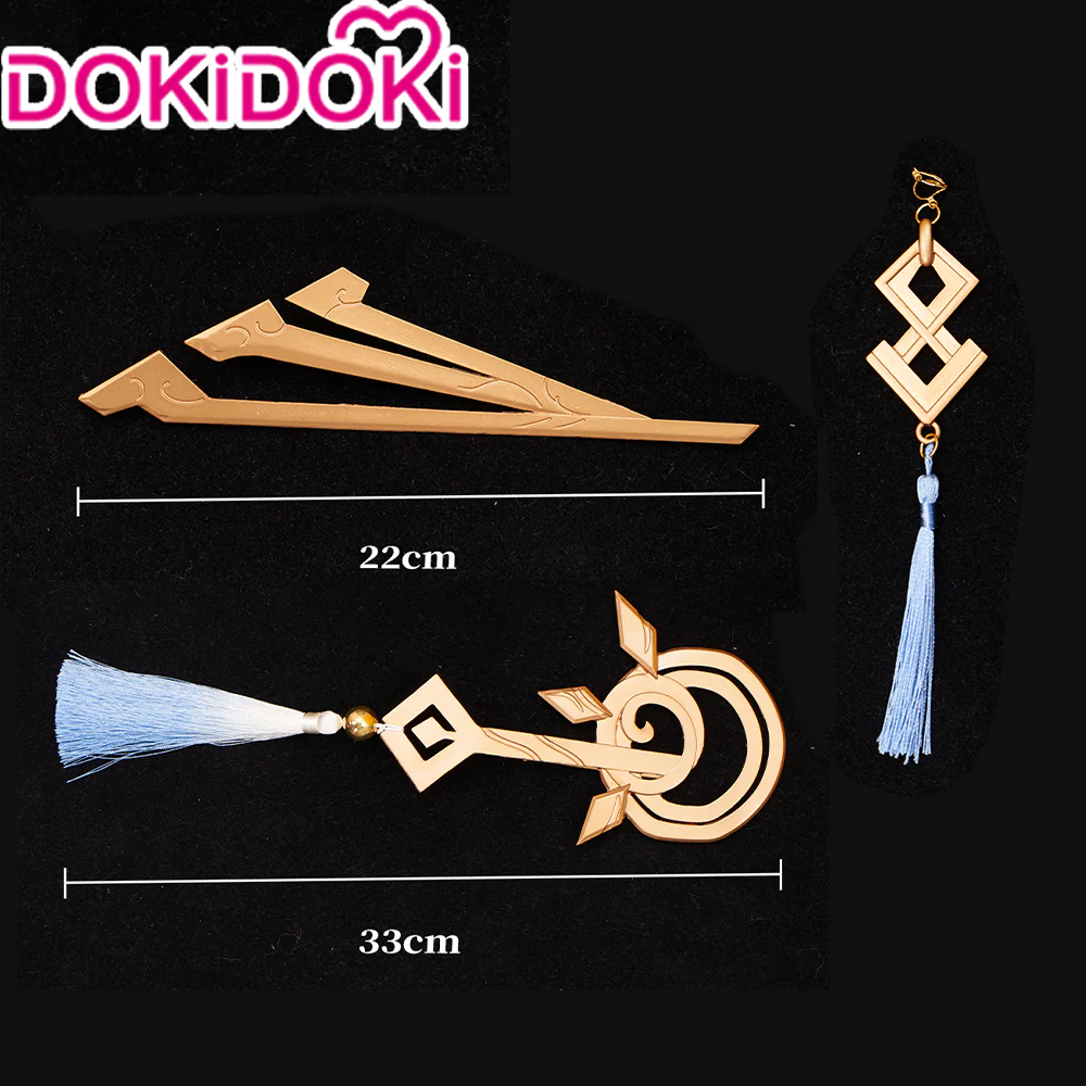 DokiDoki Game Genshin Impact Cosplay Beidou cosplay Wig Women Long Brown Wig / Accessories - Image 10