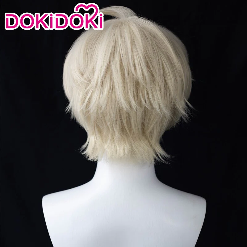 【Ready For Ship】DokiDoki Game Genshin Impact Cosplay Bennett  Wig Short Blonde - Image 4