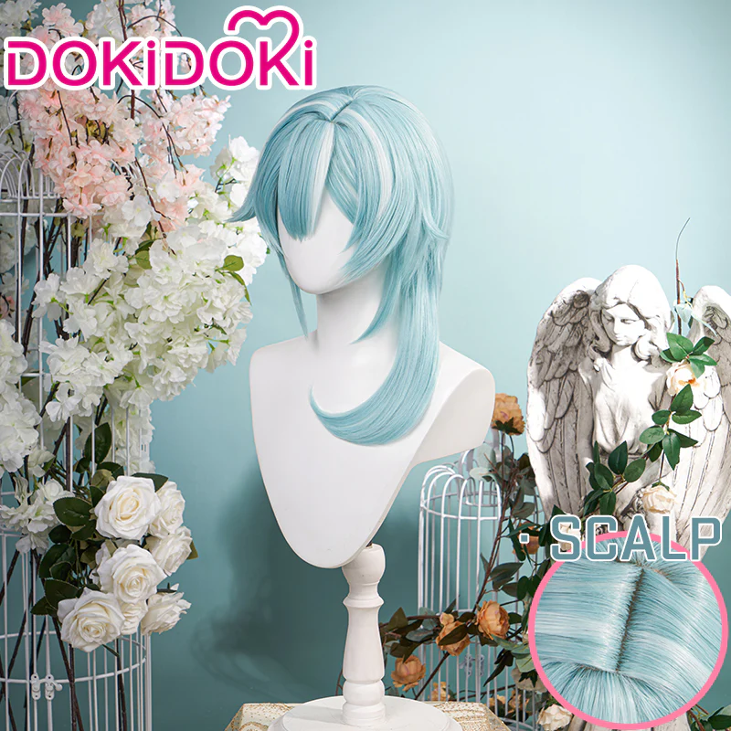 DokiDoki Game Genshin Impact Cosplay Halloween Eula Cosplay Wig Blue Wig - Image 2