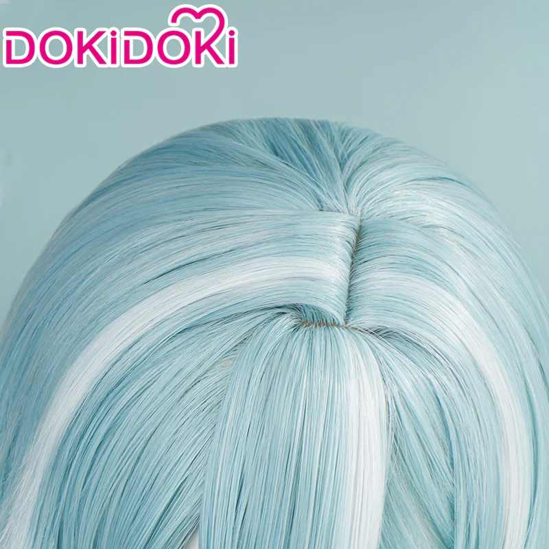 DokiDoki Game Genshin Impact Cosplay Halloween Eula Cosplay Wig Blue Wig - Image 5