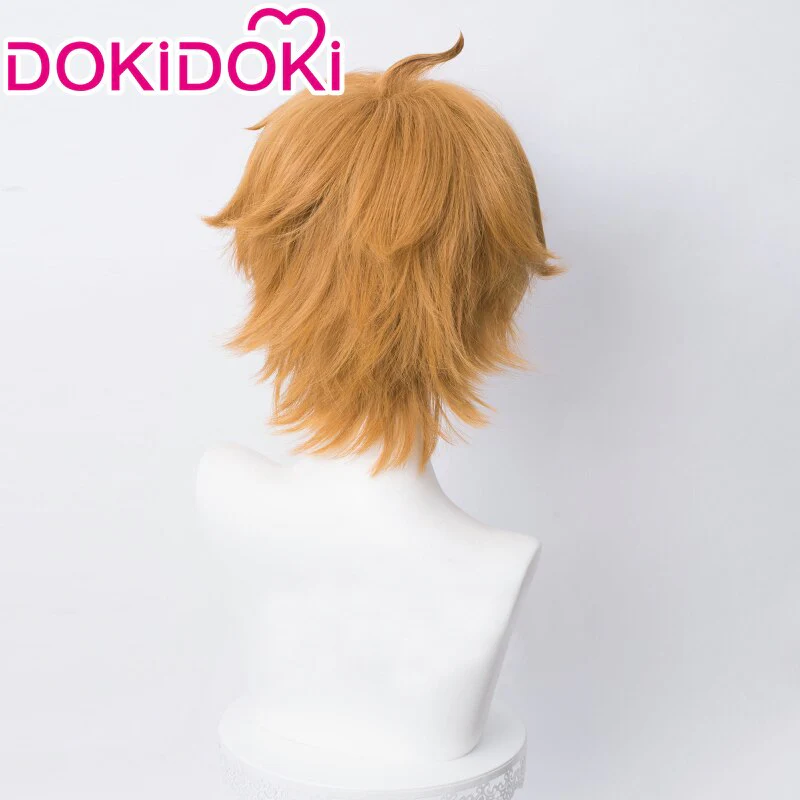 【Ready For Ship】DokiDoki Game Genshin Impact Cosplay Tartaglia Cosplay Wig Men Childe Short Orange Wig - Image 4