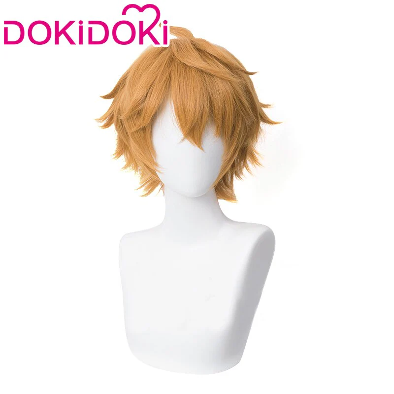 【Ready For Ship】DokiDoki Game Genshin Impact Cosplay Tartaglia Cosplay Wig Men Childe Short Orange Wig - Image 5