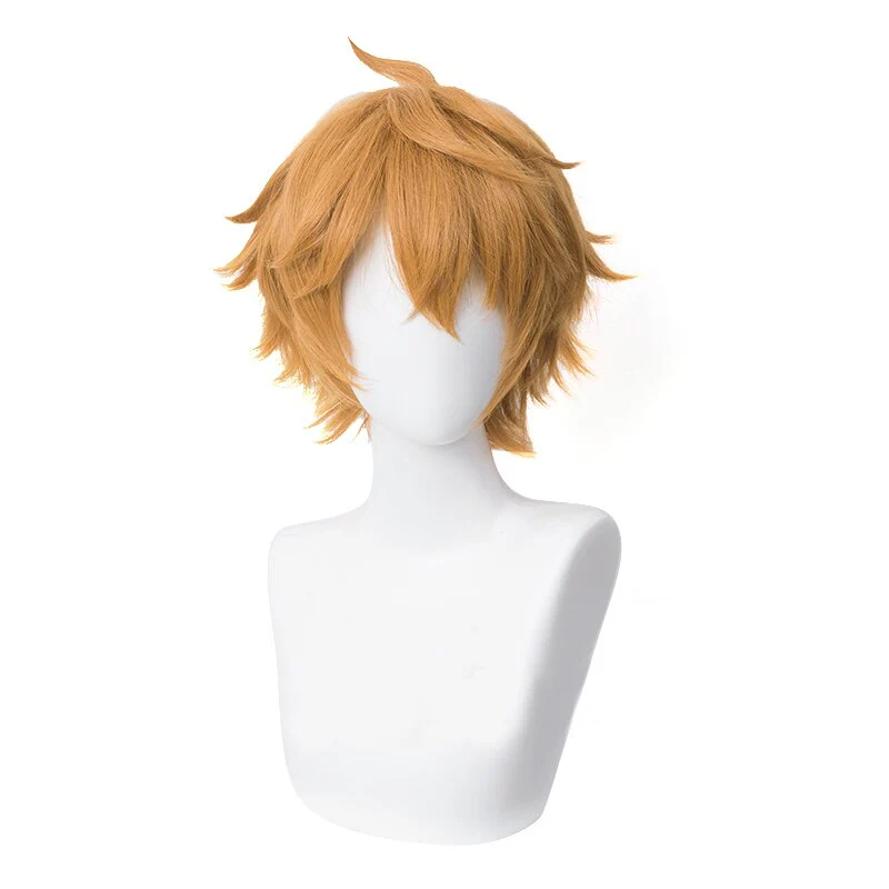 【Ready For Ship】DokiDoki Game Genshin Impact Cosplay Tartaglia Cosplay Wig Men Childe Short Orange Wig - Image 6