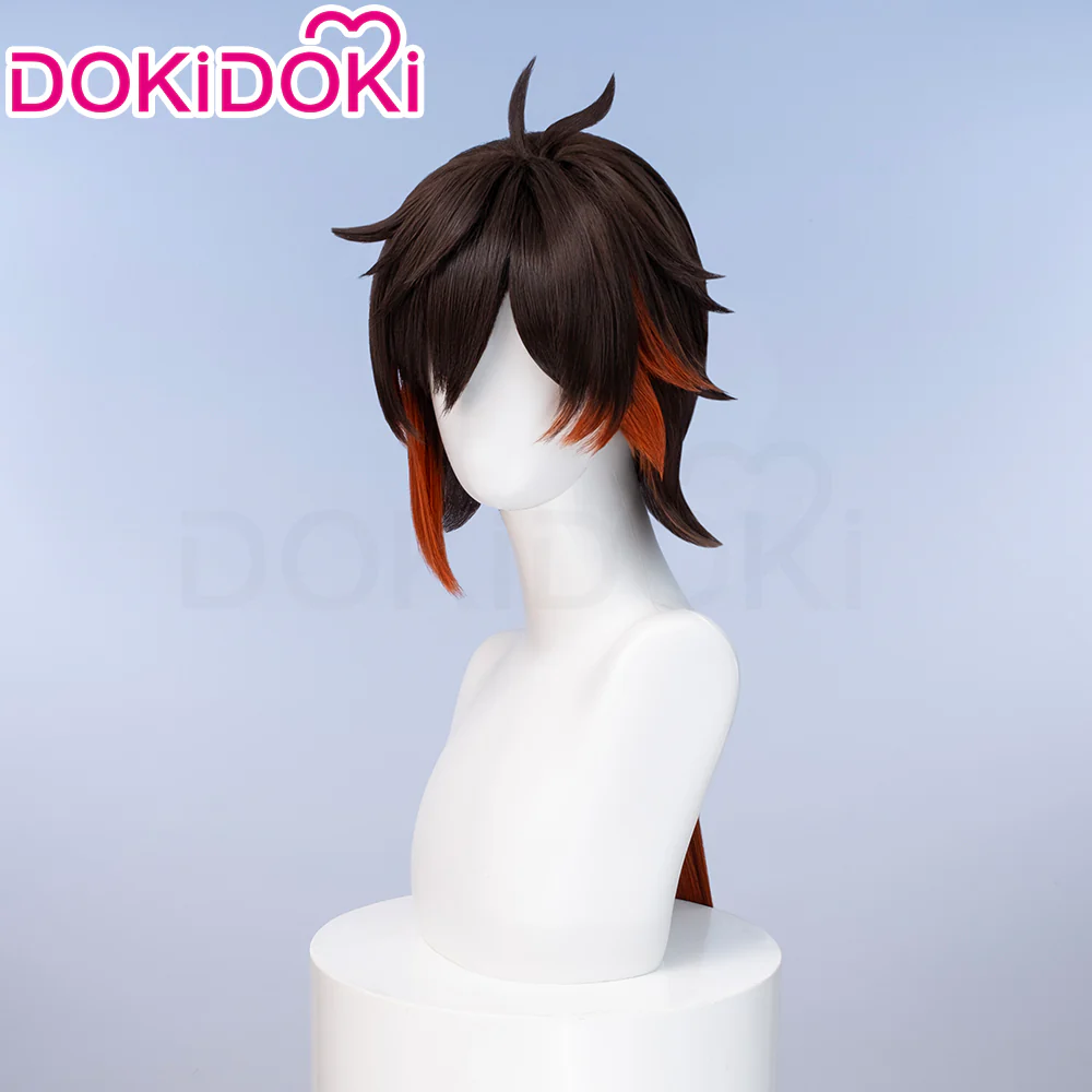 DokiDoki Game Genshin Impact Cosplay Zhongli Wig Zhong Li Gradient Long Wig - Image 2