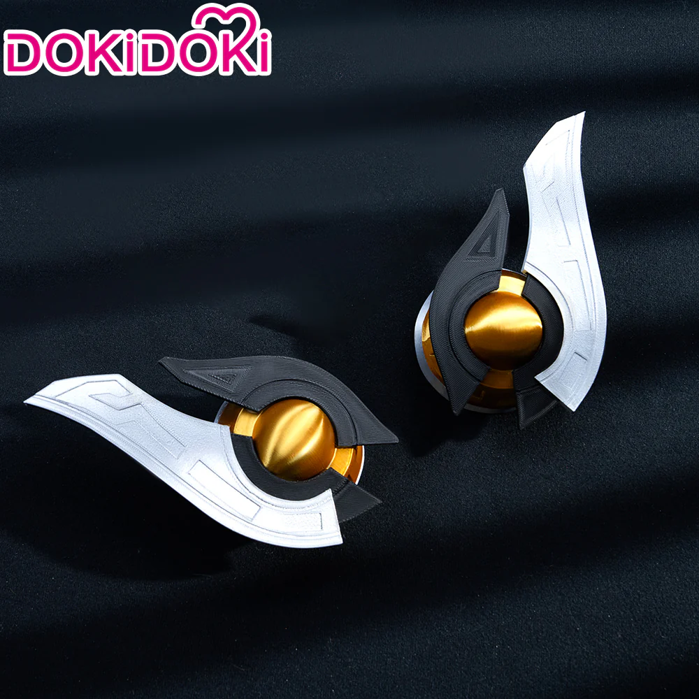 【Ready For Ship】DokiDoki Game Genshin Impact Cosplay Ineffa Blue Wig Headphones Accessory - Image 7