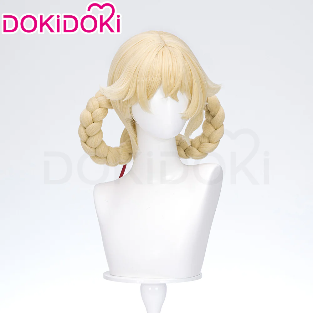 【Ready For Ship】DokiDoki Game Genshin Impact Cosplay Jahoda Wig Long Yellow Hair Song of the Welkin Moon - Image 3