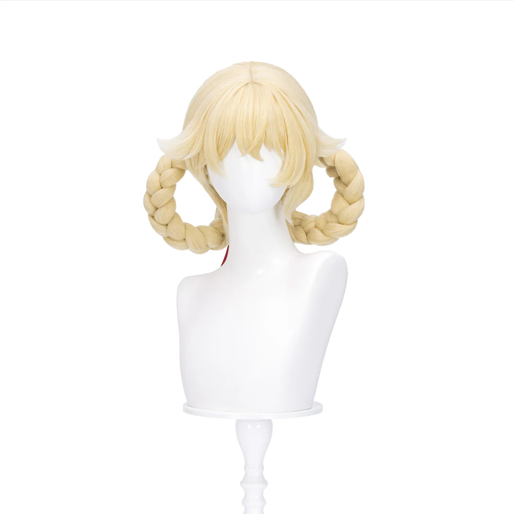 【Ready For Ship】DokiDoki Game Genshin Impact Cosplay Jahoda Wig Long Yellow Hair Song of the Welkin Moon - Image 5