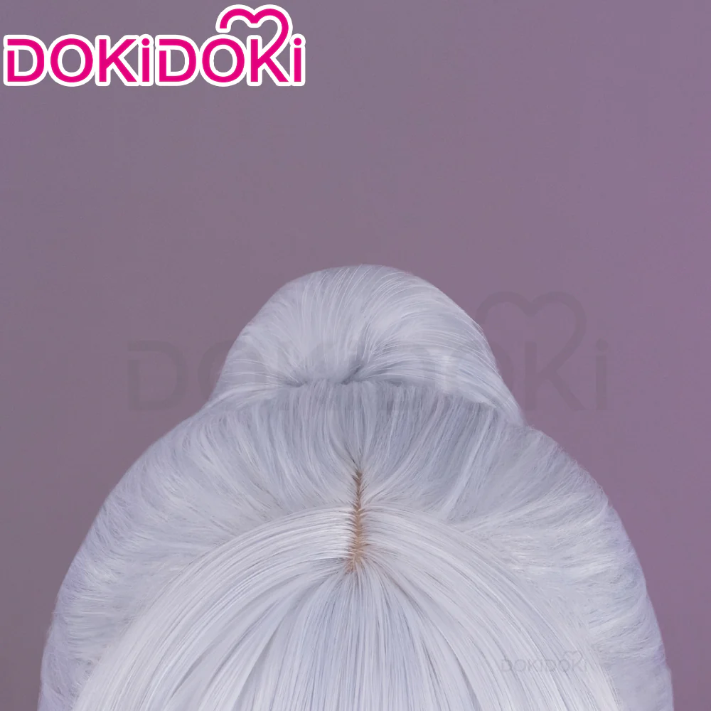 DokiDoki Game Genshin Impact Cosplay Kamisato Ayaka Wig Long Straight Light Blue - Image 4