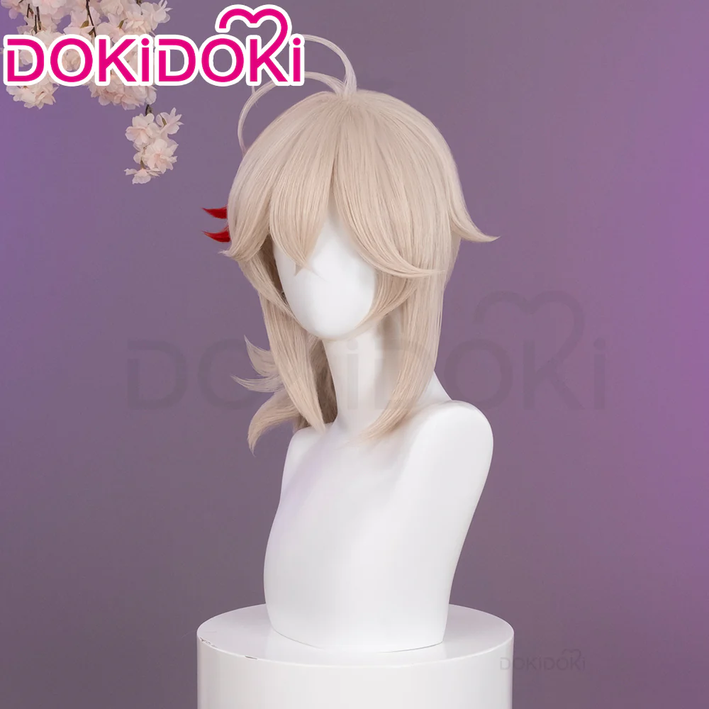【Ready For Ship】DokiDoki Game Genshin Impact Cosplay Kazuha Wig Long Curly Red Wig Men - Image 4