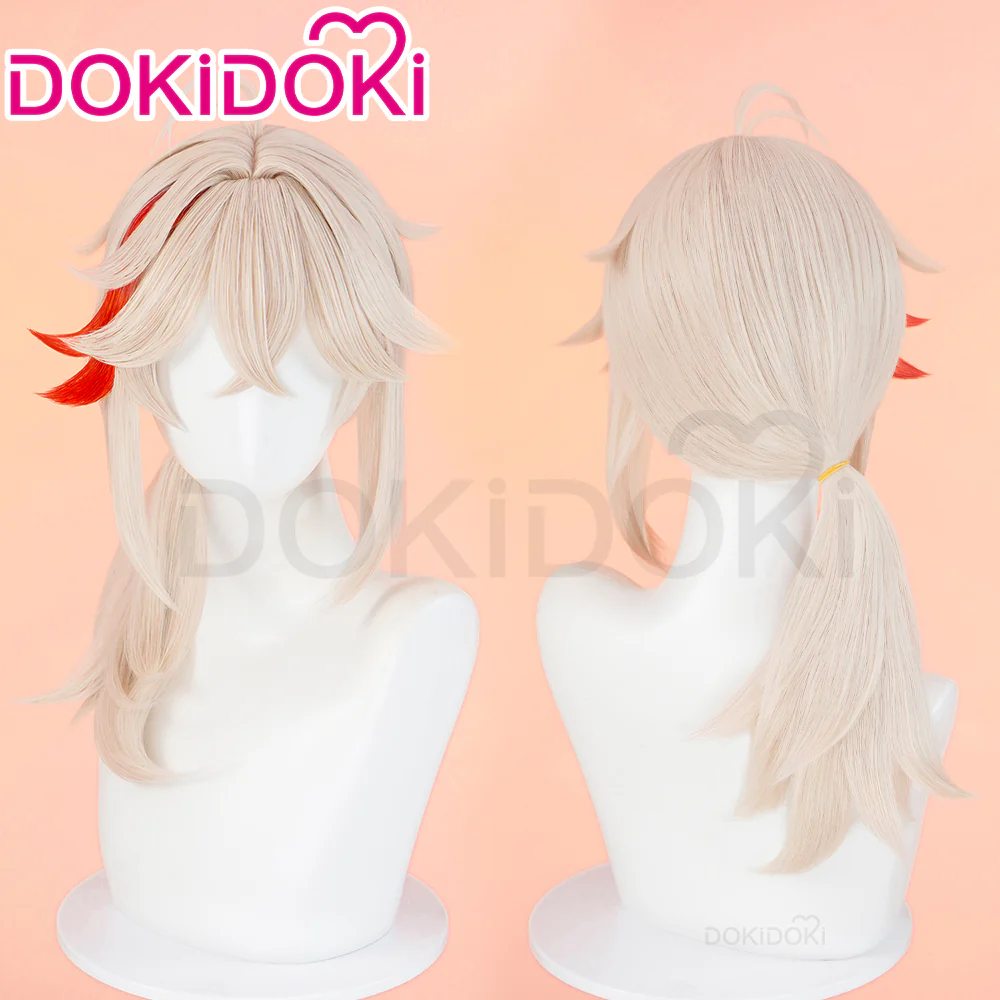 【Ready For Ship】DokiDoki Game Genshin Impact Cosplay Kazuha Wig Long Curly Red Wig Men - Image 7